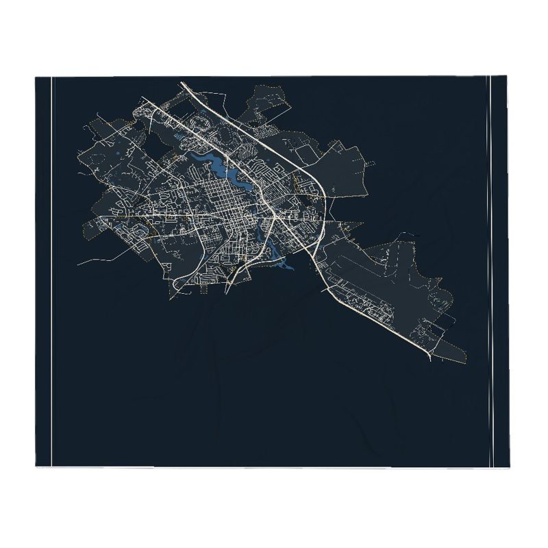Dover Street Map Throw Blanket