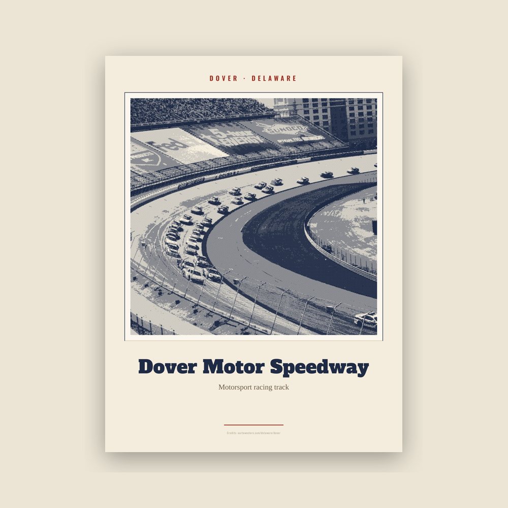 Dover Dover Motor Speedway Landmark Print