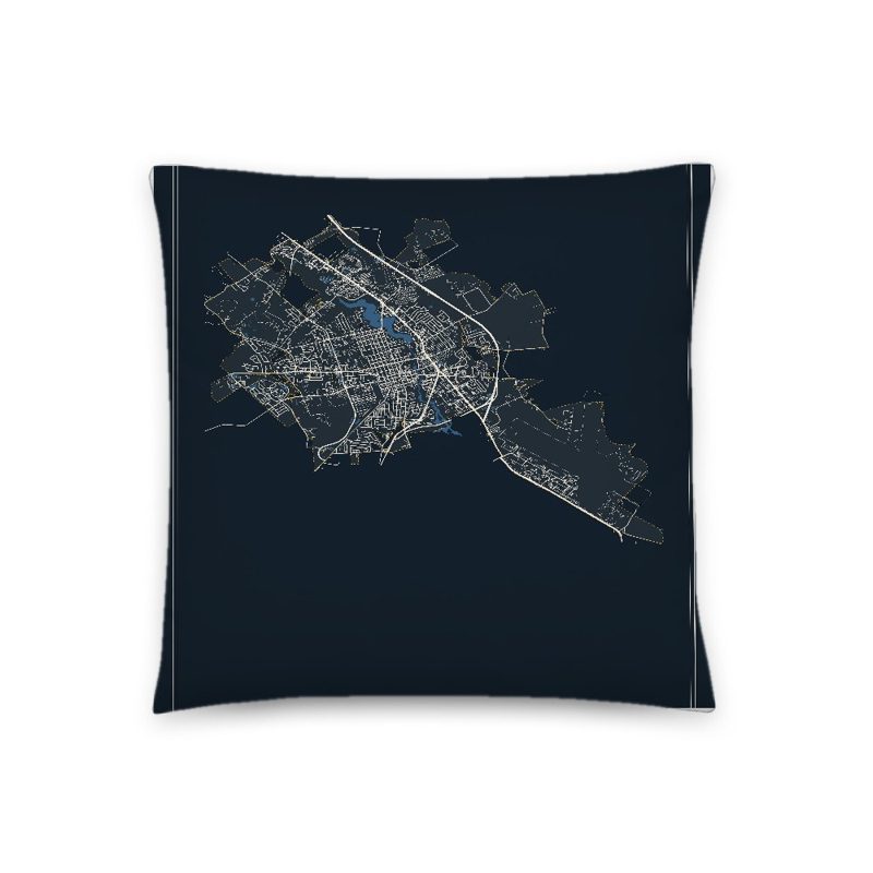 Dover Map Throw Pillow