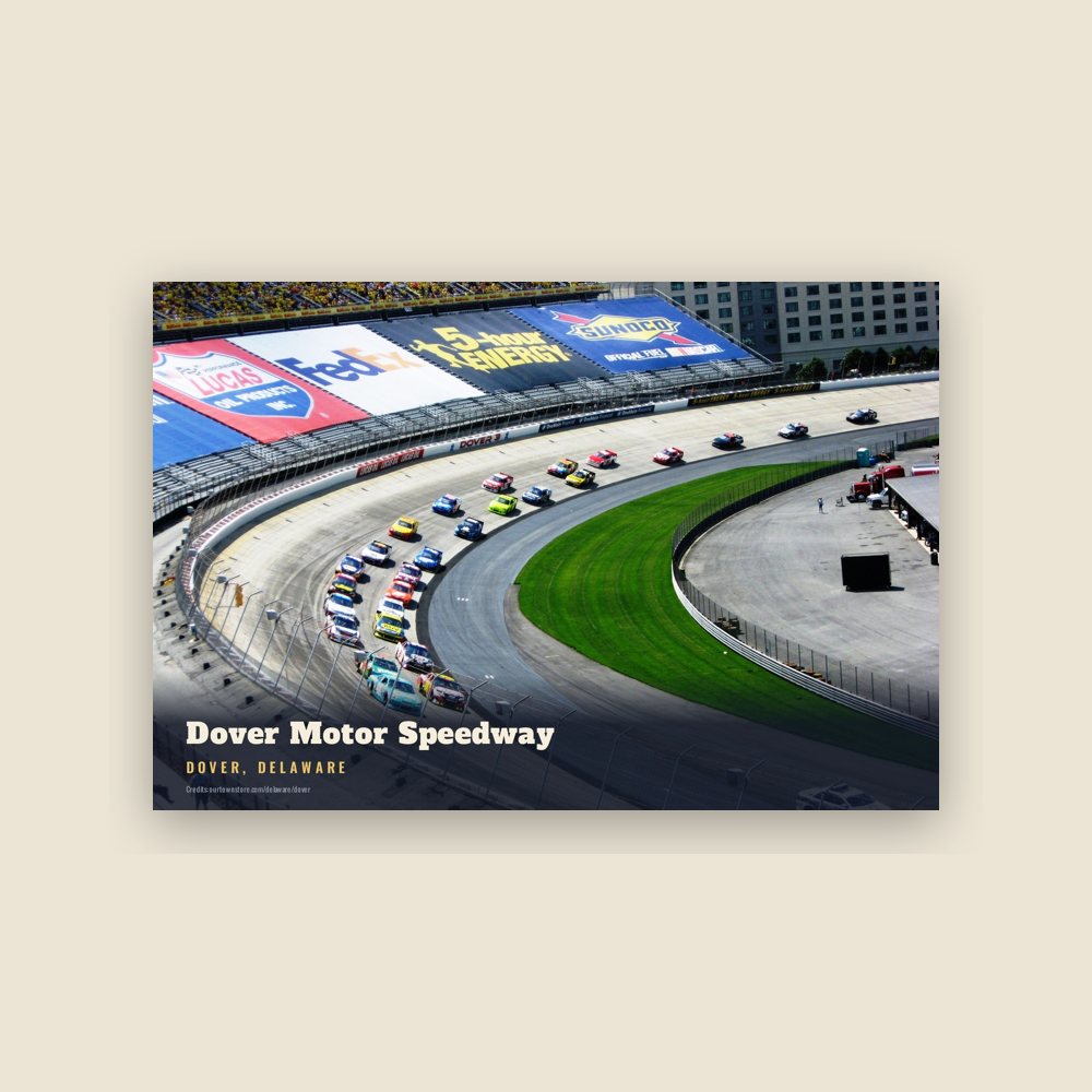 Dover Dover Motor Speedway Postcard