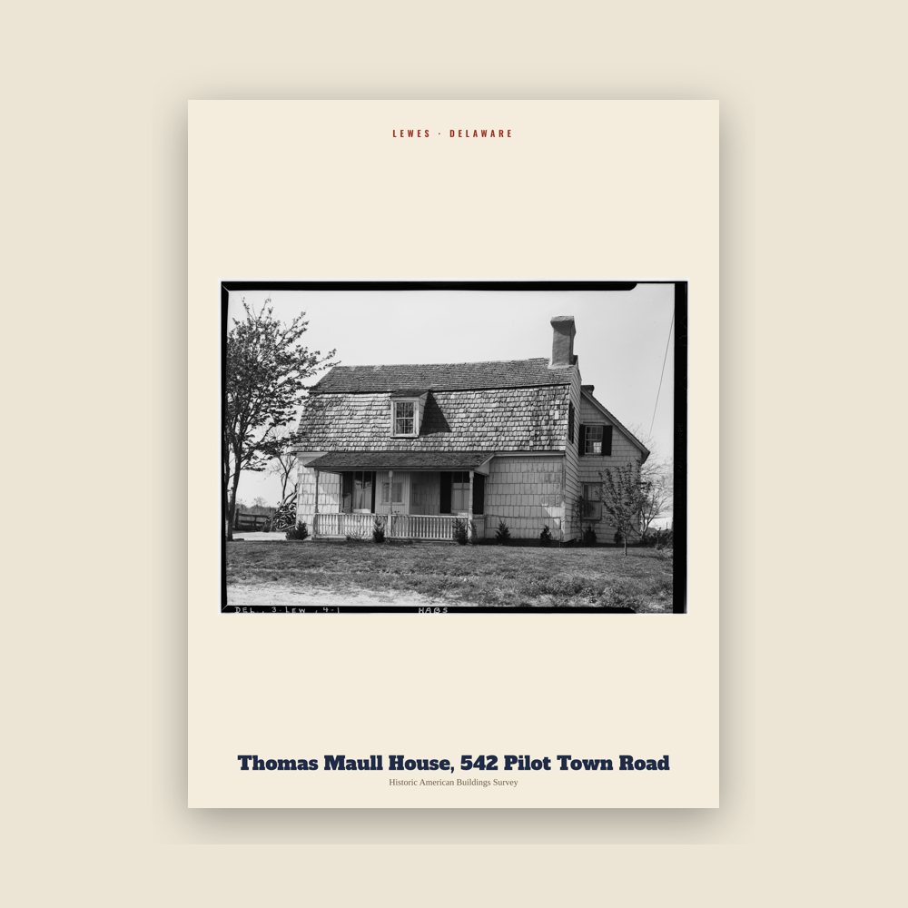 Lewes Thomas Maull House, 542 Pilot Town Road Archive Print