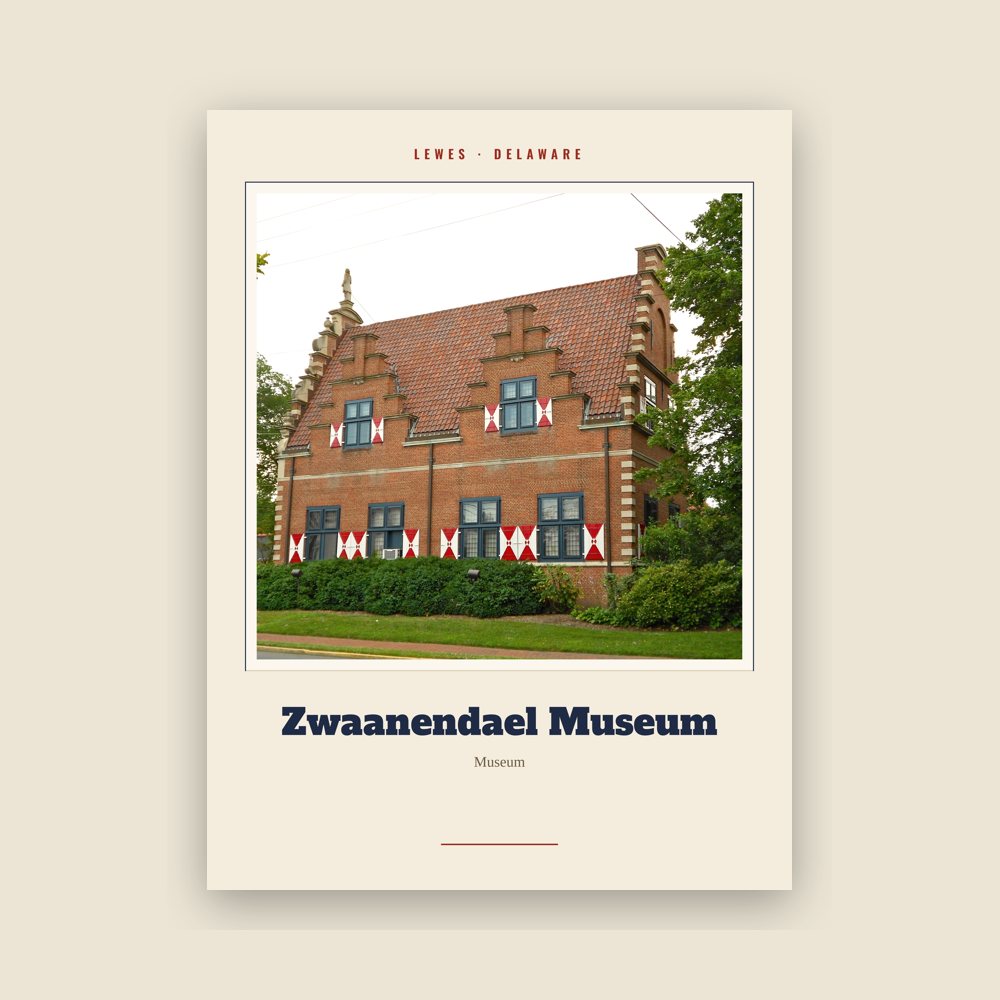 Lewes Zwaanendael Museum Landmark Print