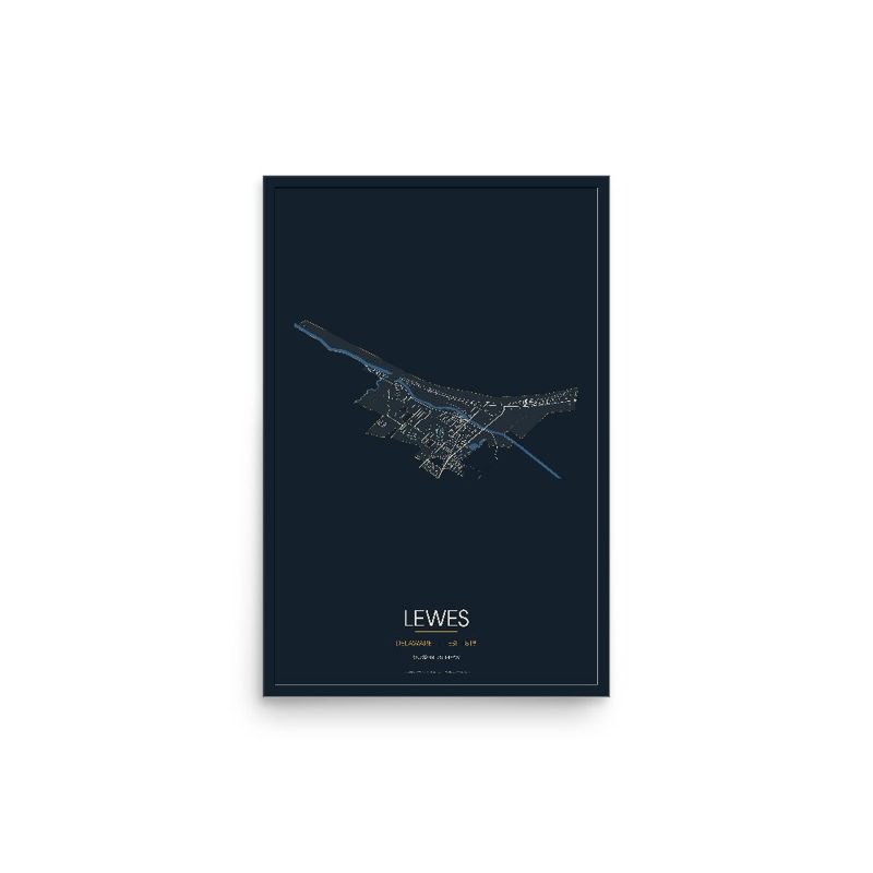 Lewes Street Map Poster · Midnight