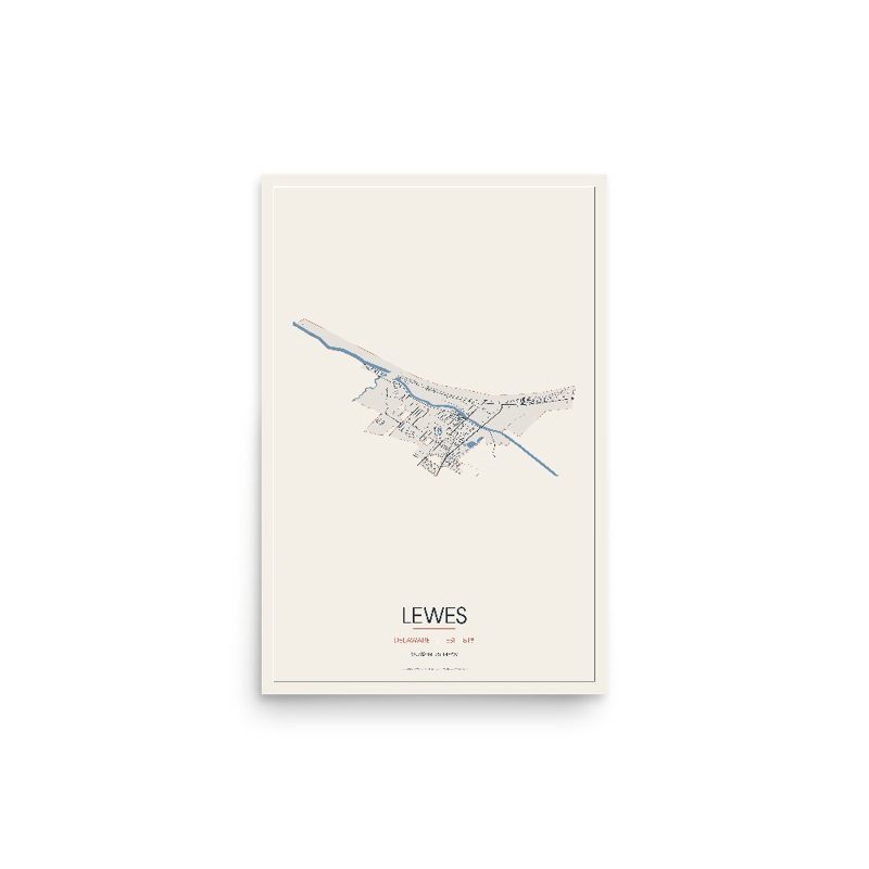 Lewes Street Map Poster · Linen