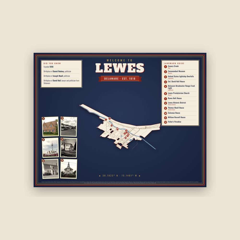 Lewes Map Placemat