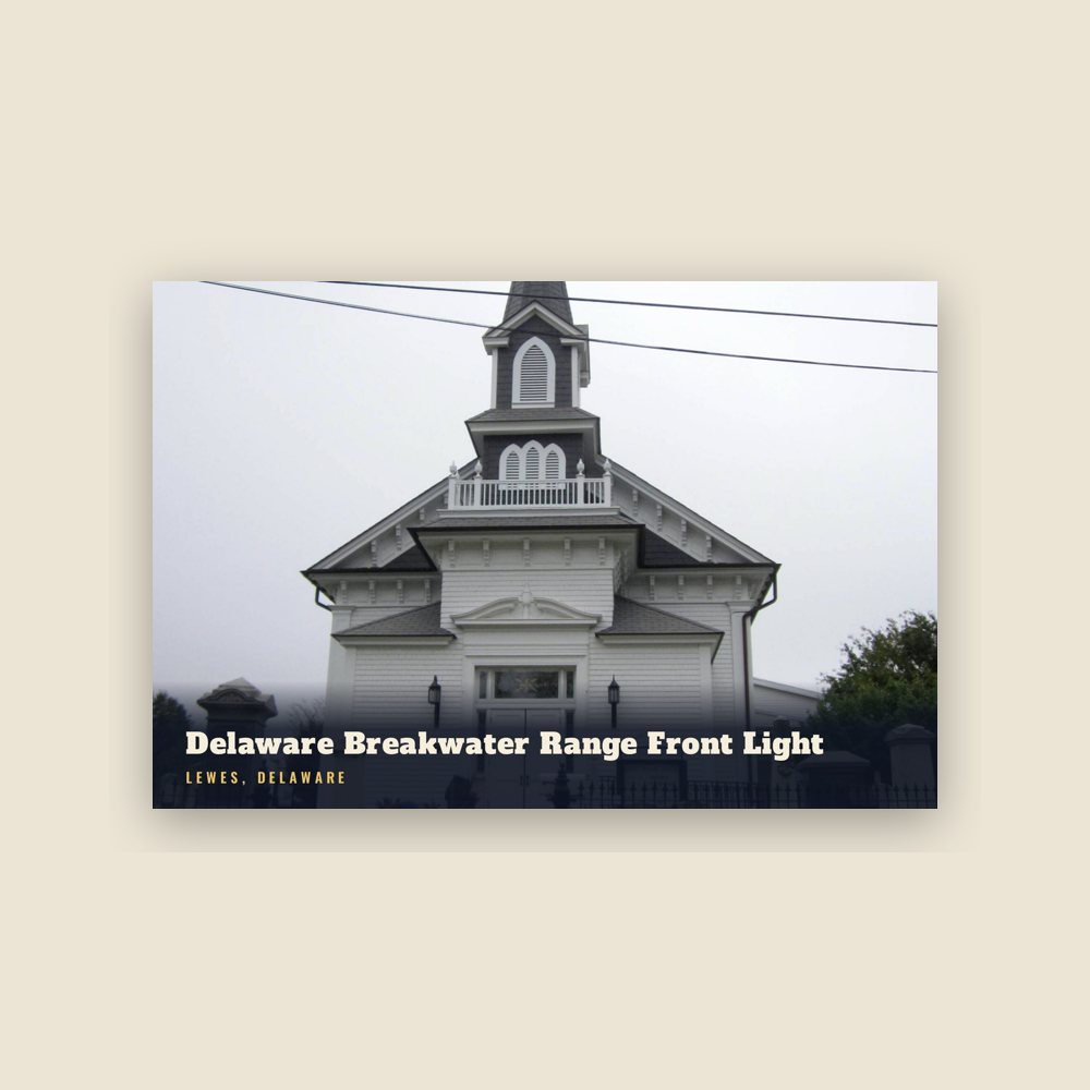 Lewes Delaware Breakwater Range Front Light Postcard