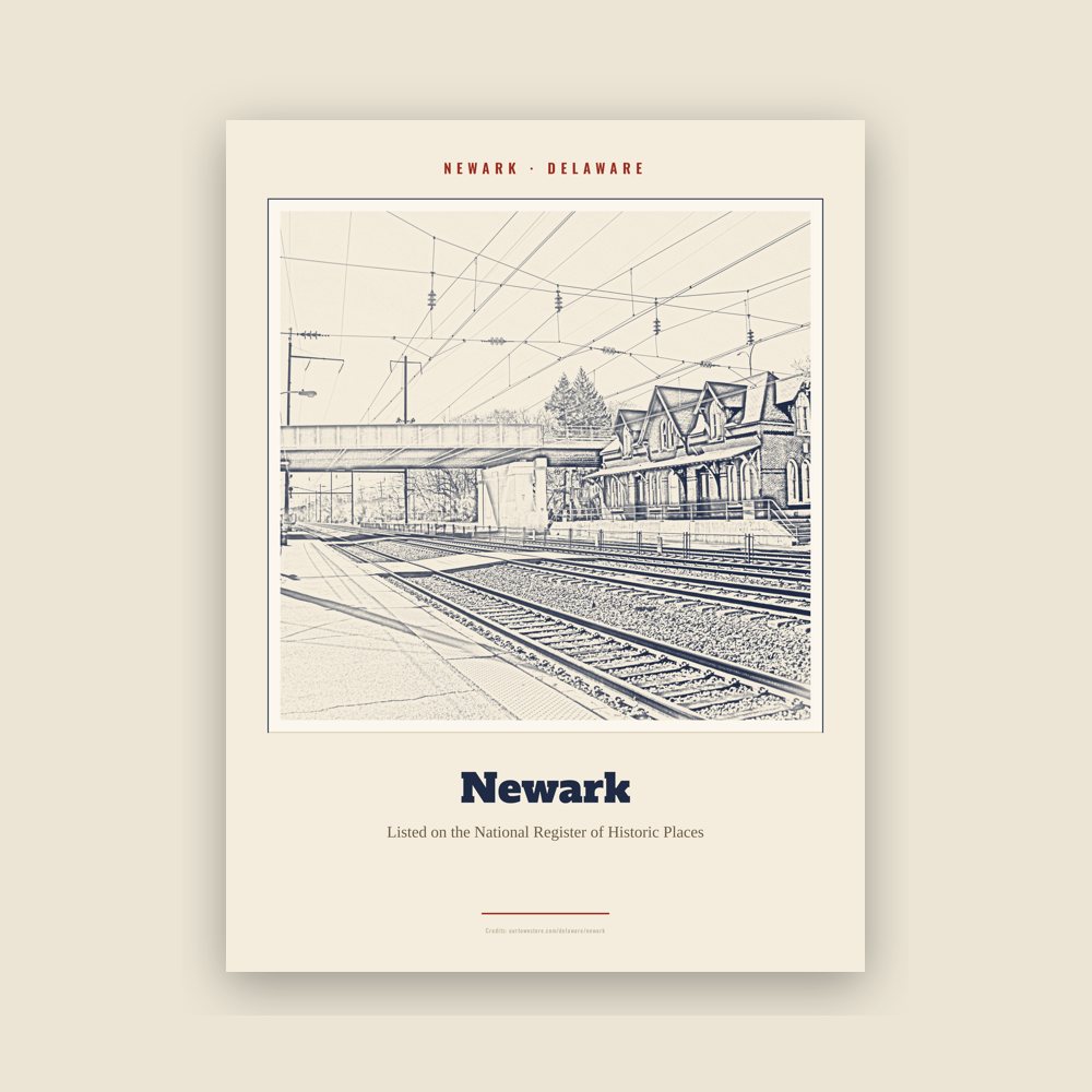 Newark Newark Landmark Print