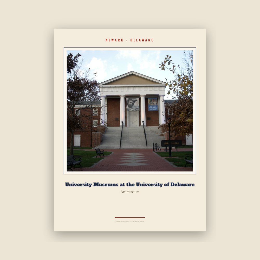 Newark University Museums at the University of Delaware Landmark Print