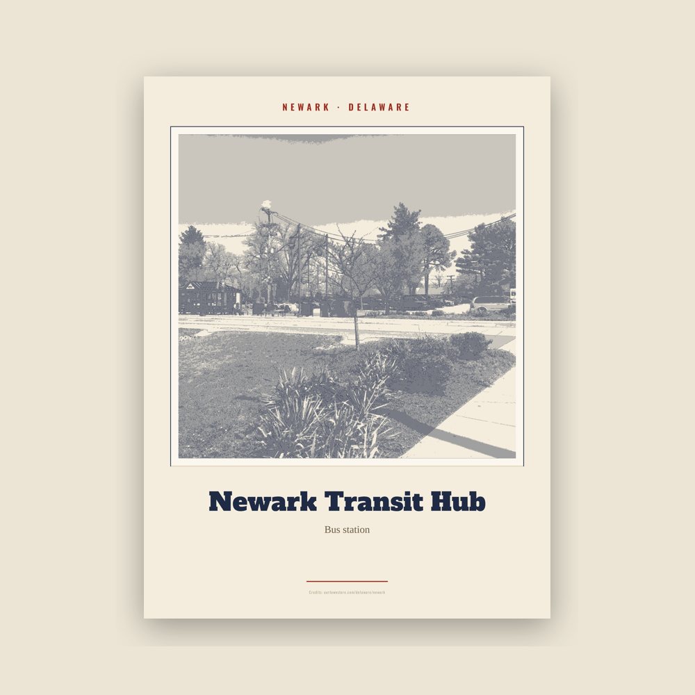 Newark Newark Transit Hub Landmark Print