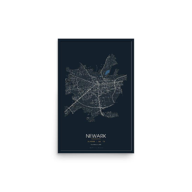 Newark Street Map Poster · Midnight