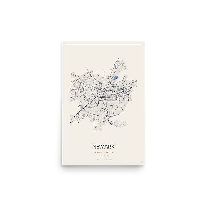 Newark Street Map Poster · Linen