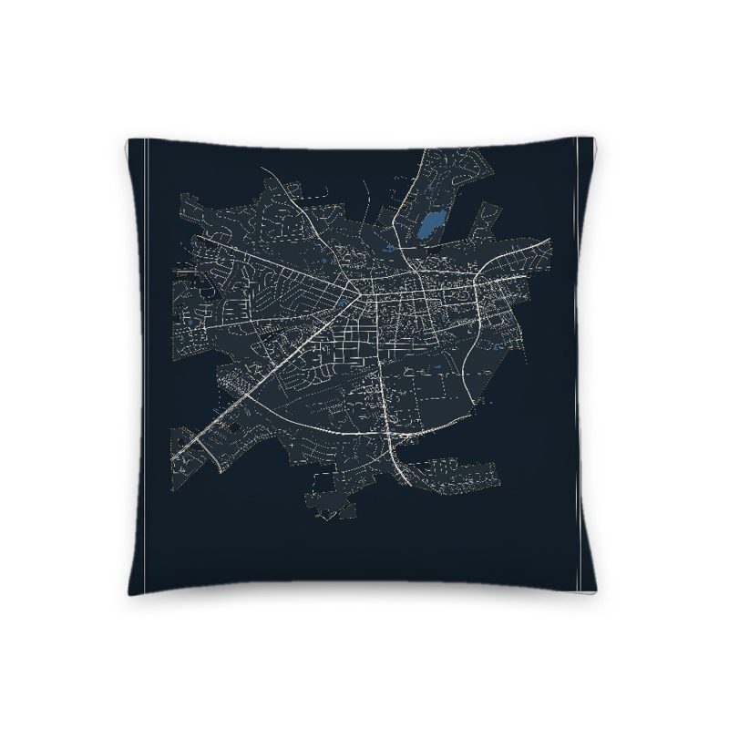 Newark Map Throw Pillow