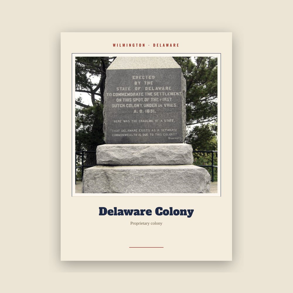 Wilmington Delaware Colony Landmark Print