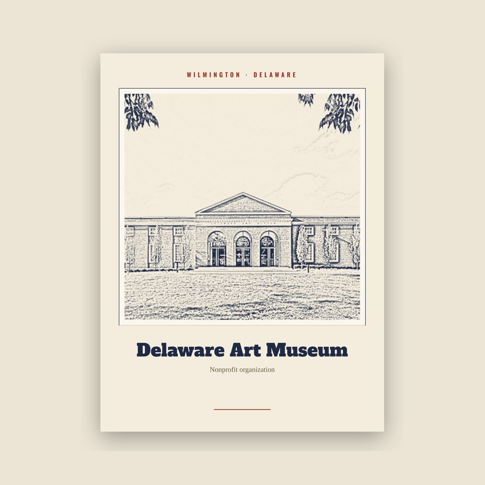 Wilmington Delaware Art Museum Landmark Print