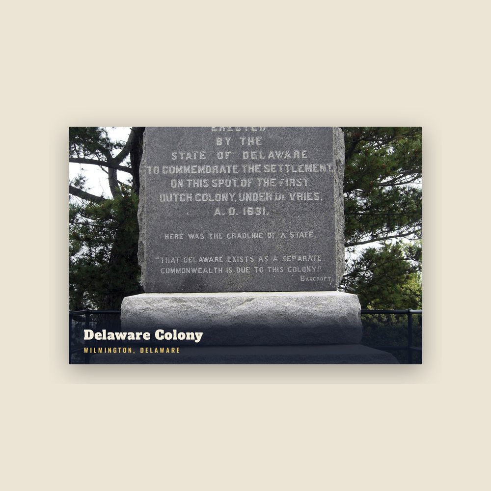 Wilmington Delaware Colony Postcard