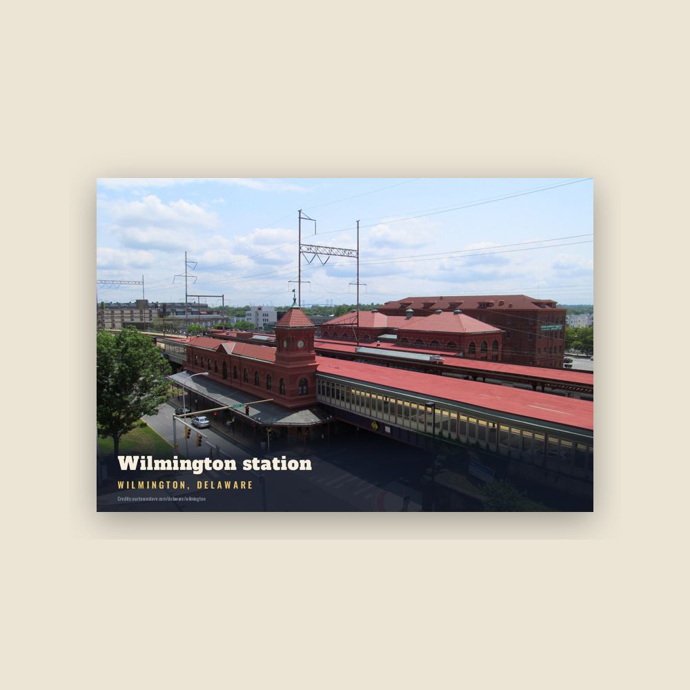 Wilmington Wilmington station Postcard