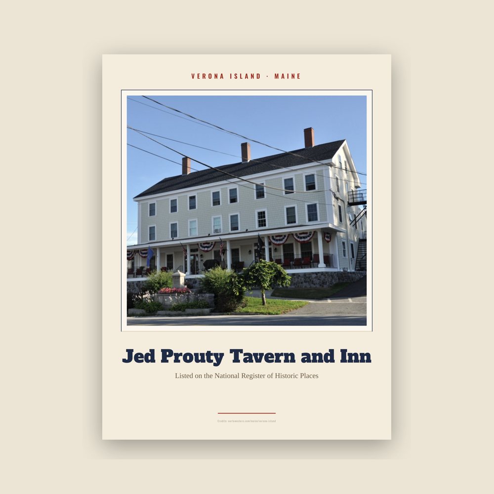 Verona Island Jed Prouty Tavern and Inn Landmark Print