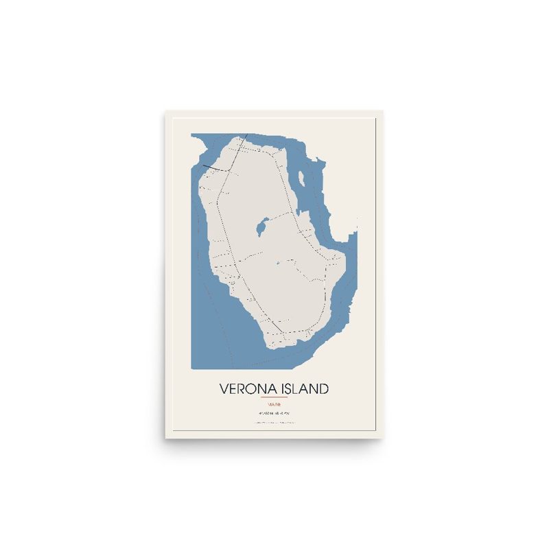 Verona Island Street Map Poster · Linen