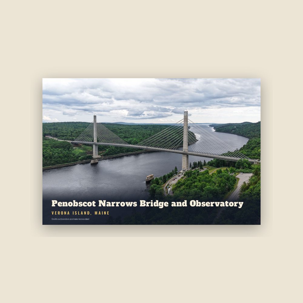 Verona Island Penobscot Narrows Bridge and Observatory Postcard