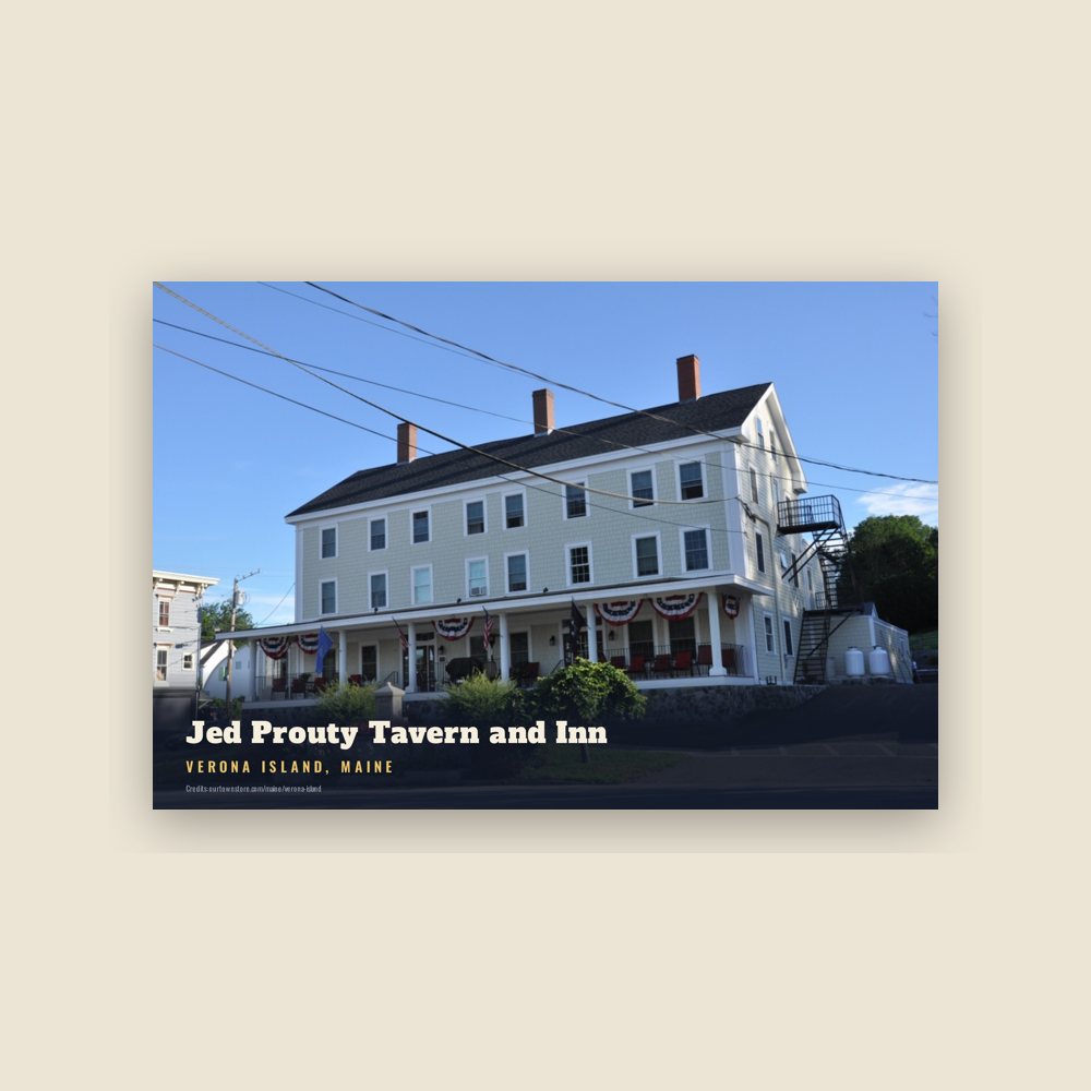 Verona Island Jed Prouty Tavern and Inn Postcard
