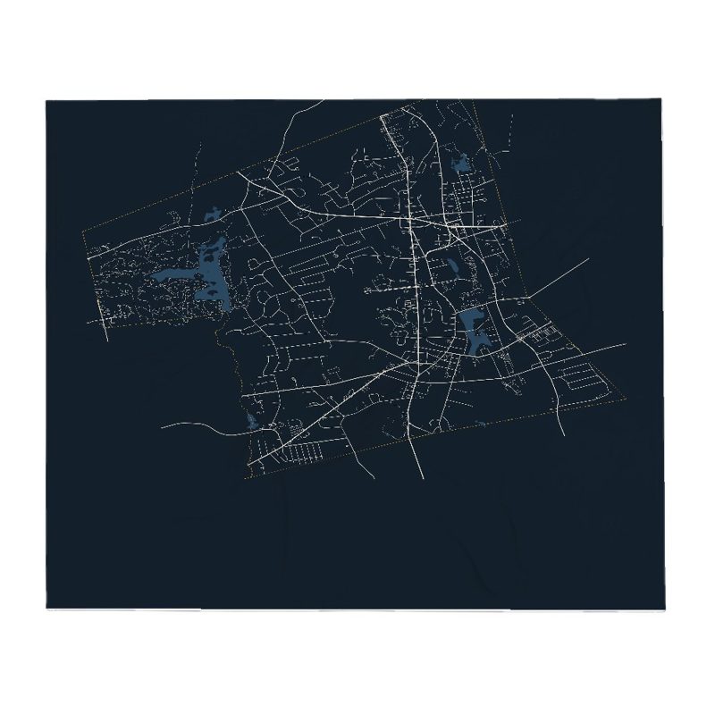 Abington Street Map Throw Blanket