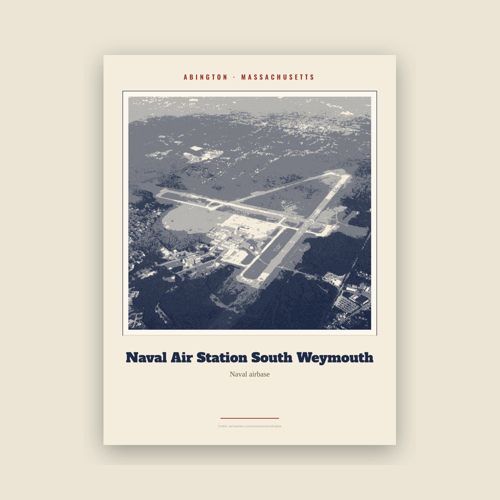 Abington Naval Air Station South Weymouth Landmark Print