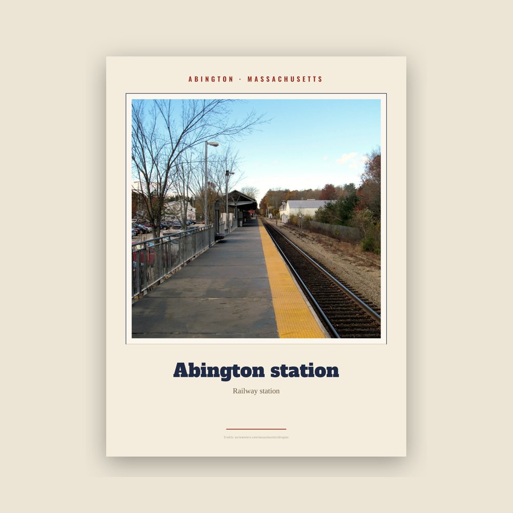Abington Abington station Landmark Print