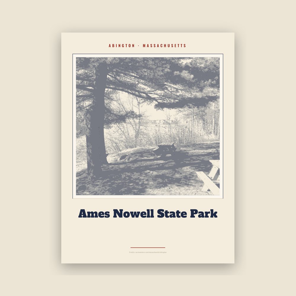 Abington Ames Nowell State Park Landmark Print