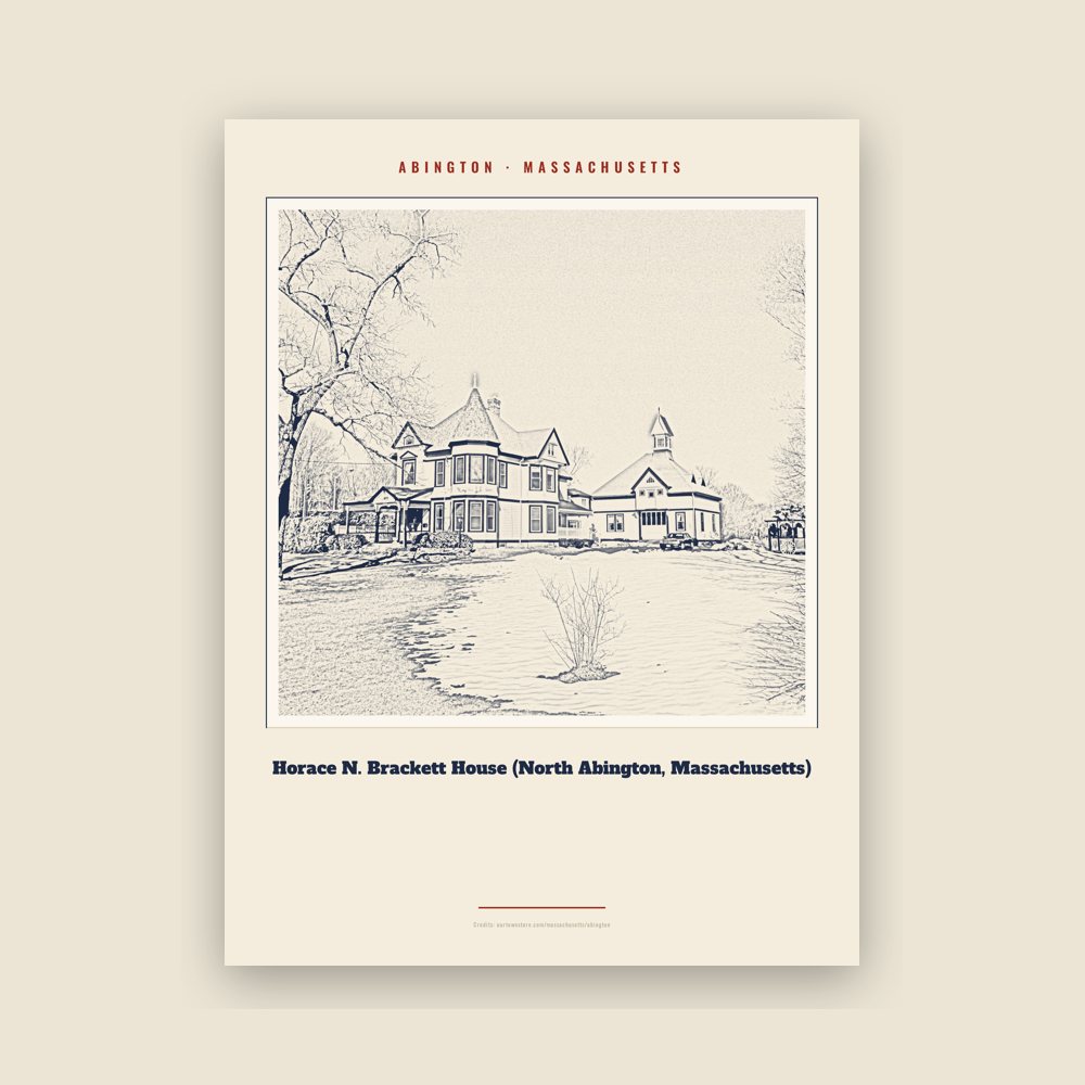 Abington Horace N. Brackett House (North Abington, Massachusetts) Landmark Print