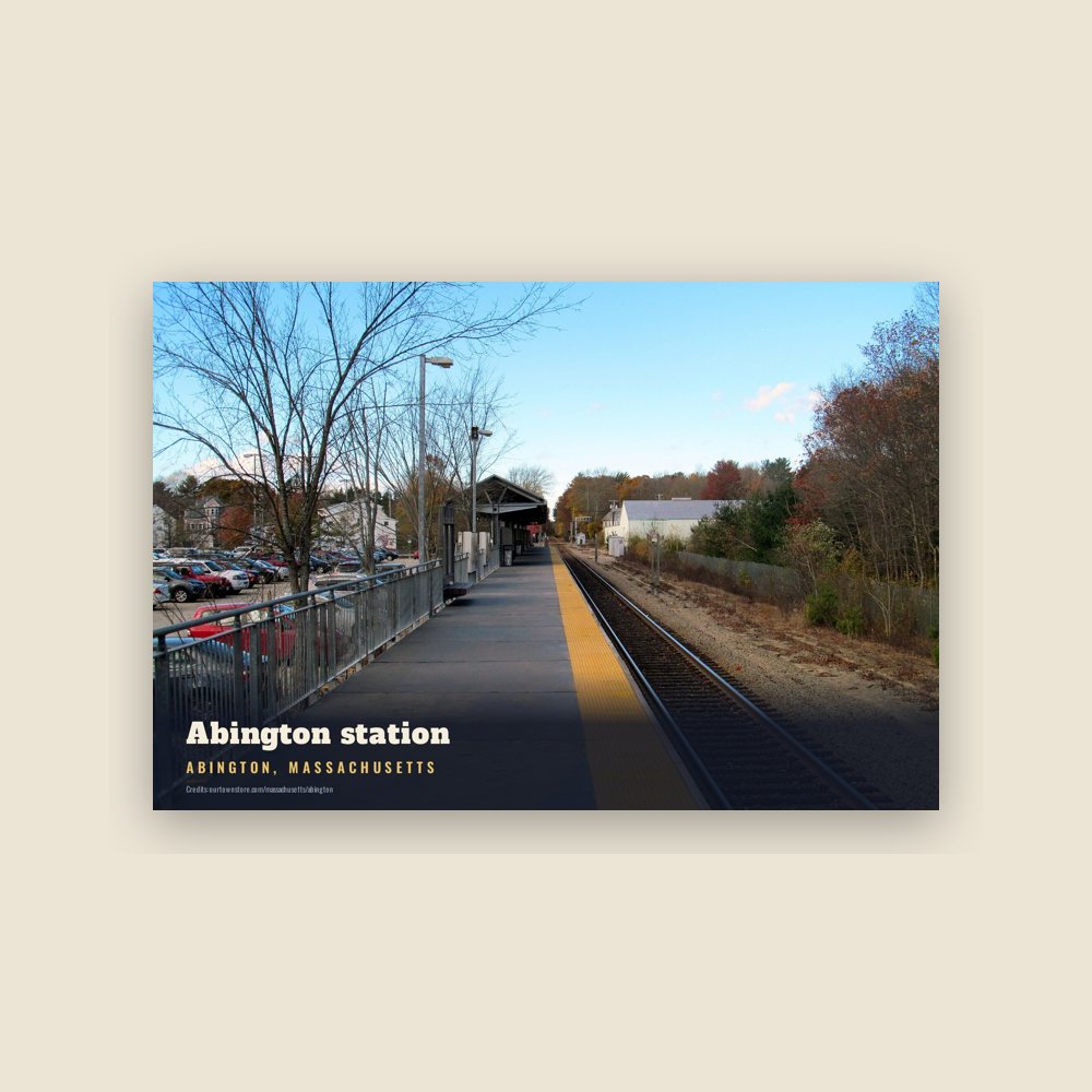 Abington Abington station Postcard