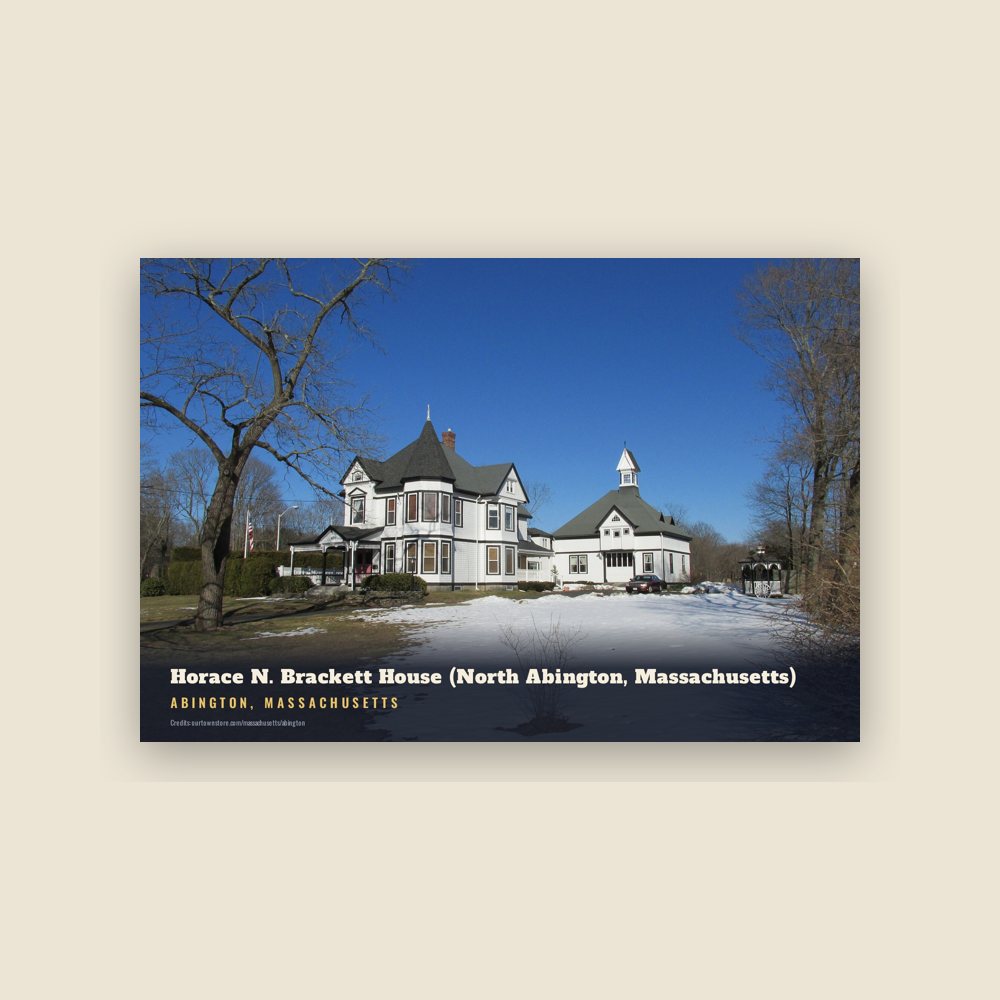 Abington Horace N. Brackett House (North Abington, Massachusetts) Postcard