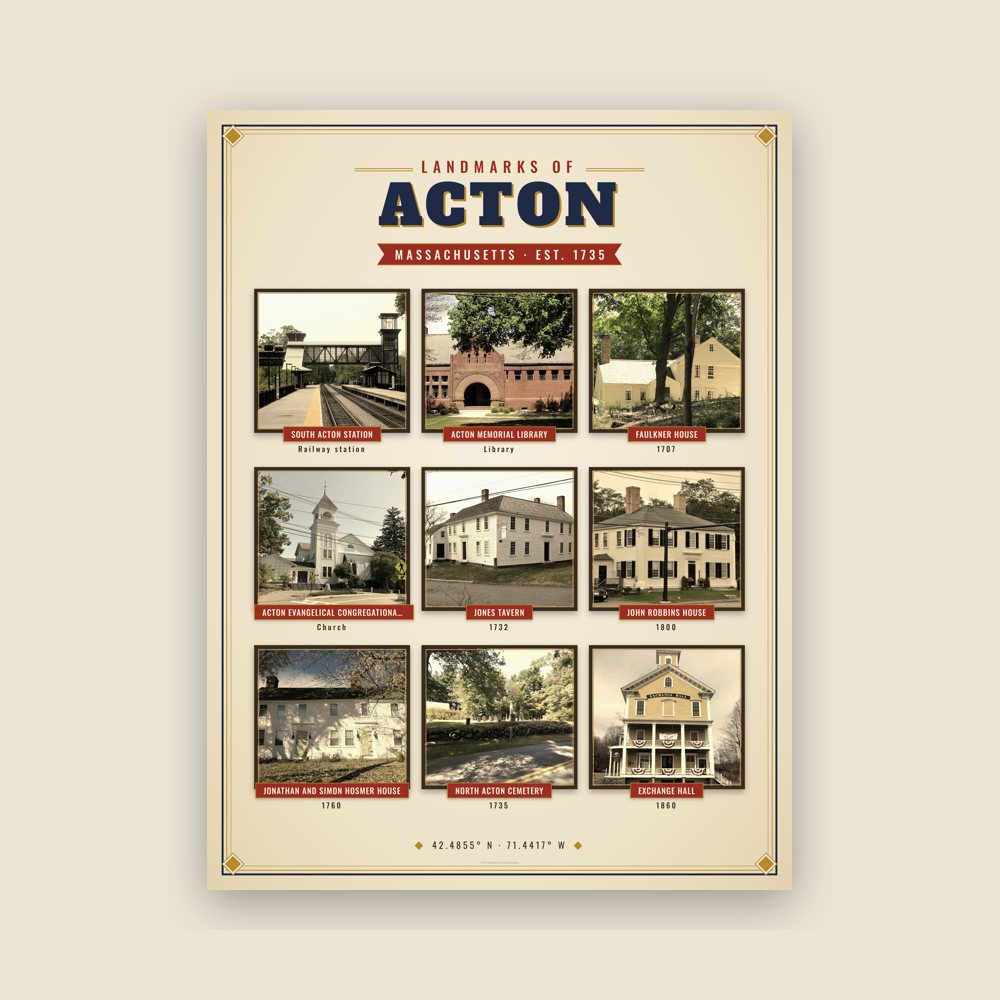 Acton Landmarks Photo Poster