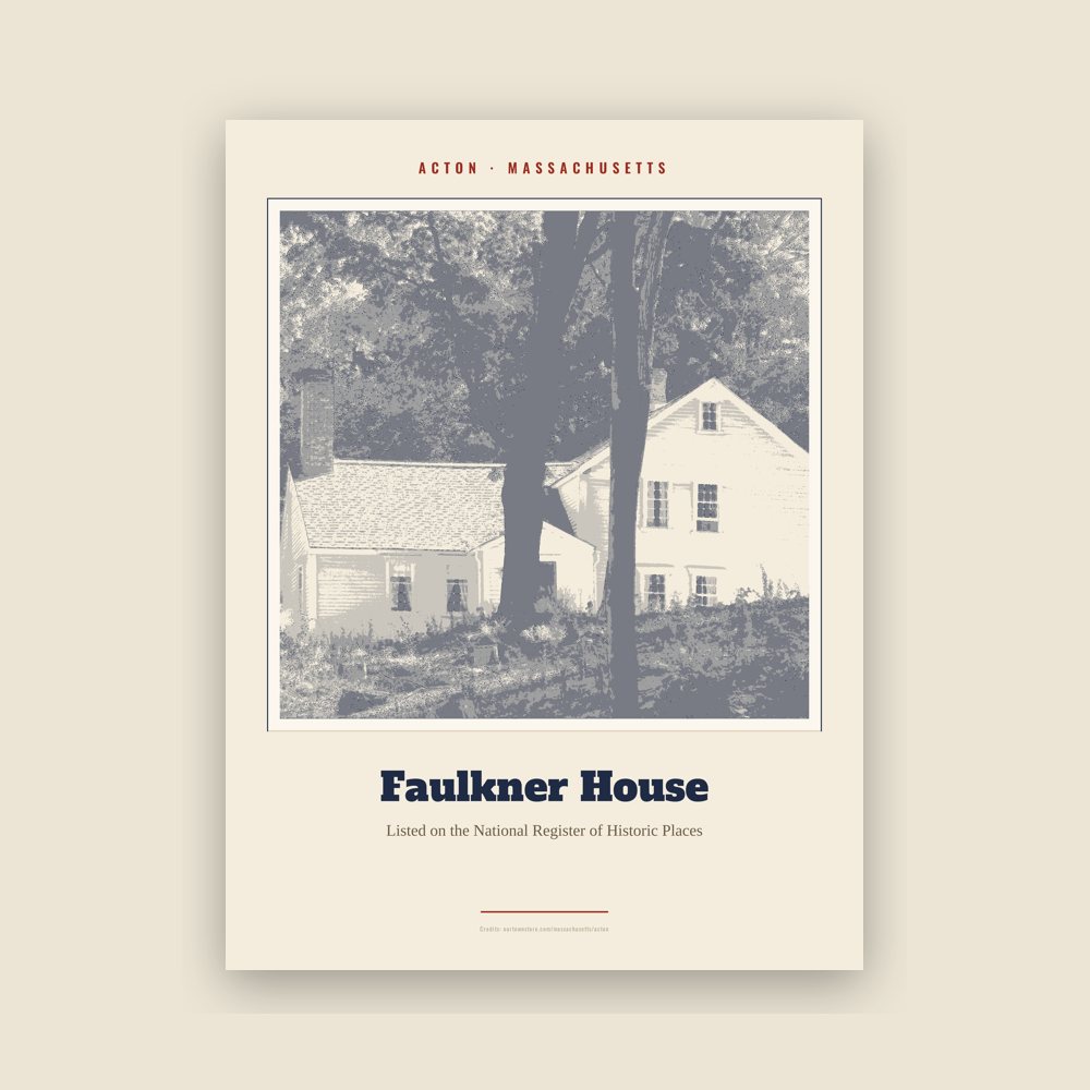Acton Faulkner House Landmark Print