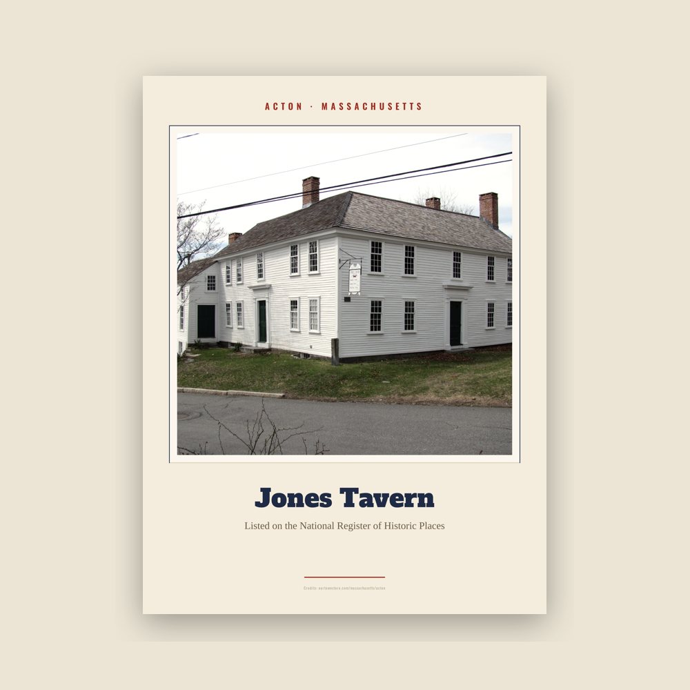 Acton Jones Tavern Landmark Print