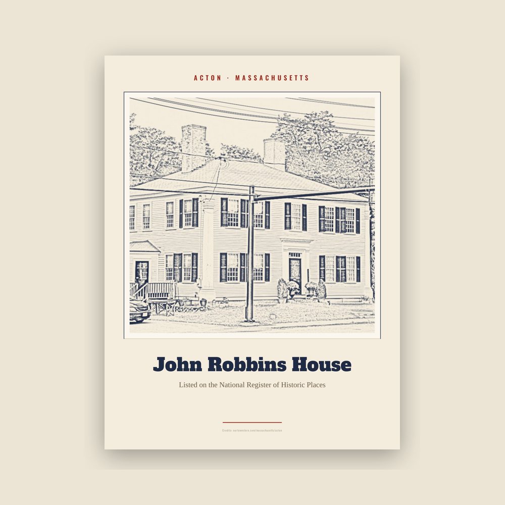 Acton John Robbins House Landmark Print