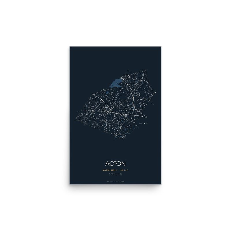 Acton Street Map Poster · Midnight