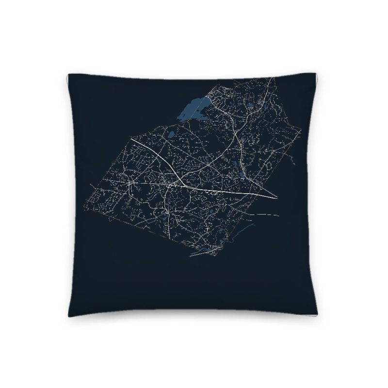 Acton Map Throw Pillow