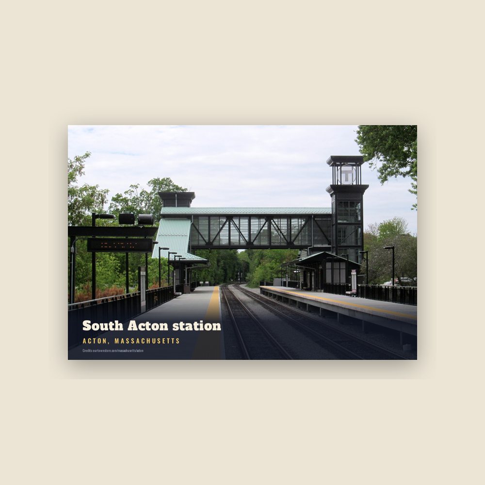 Acton South Acton station Postcard