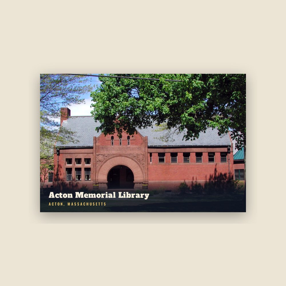 Acton Acton Memorial Library Postcard