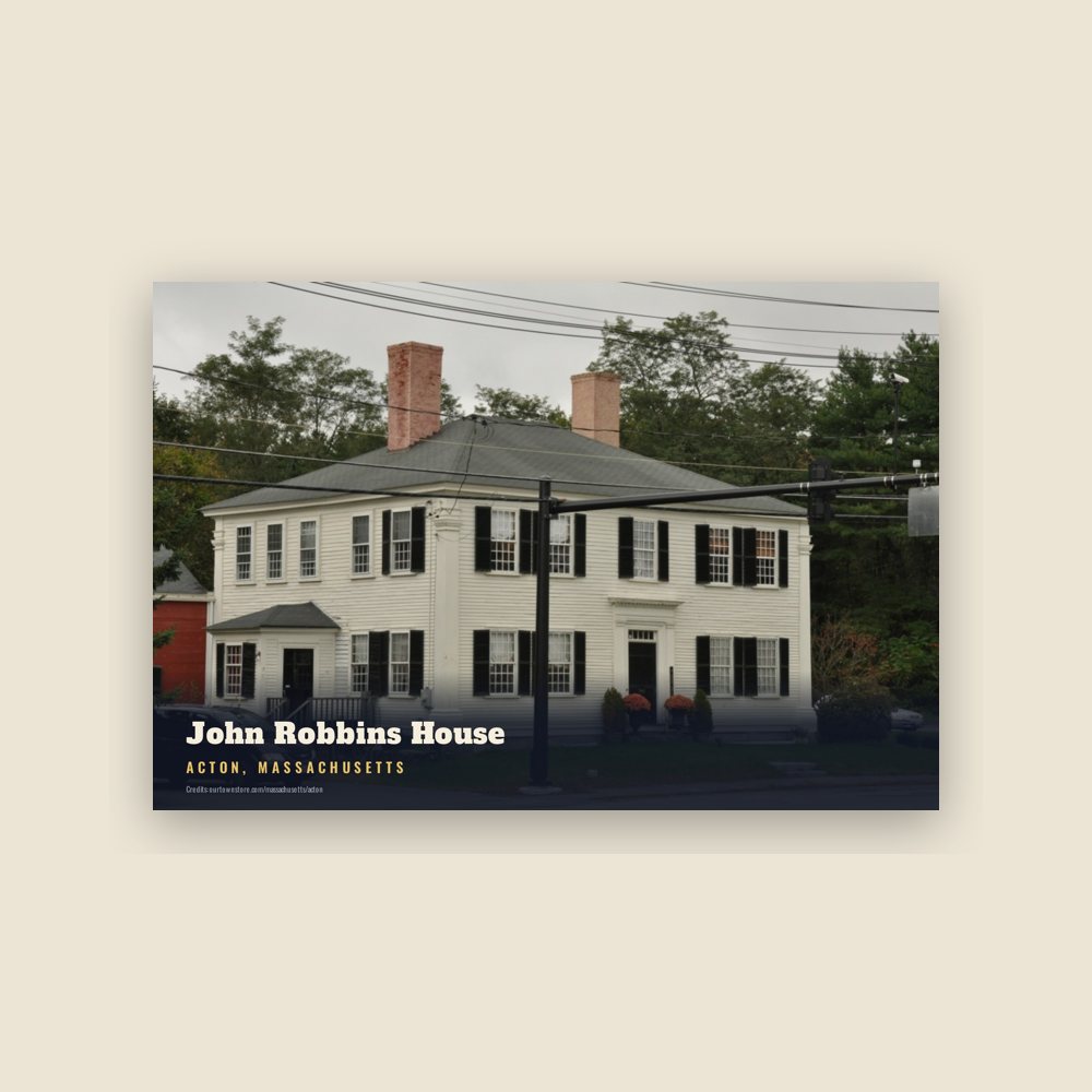 Acton John Robbins House Postcard