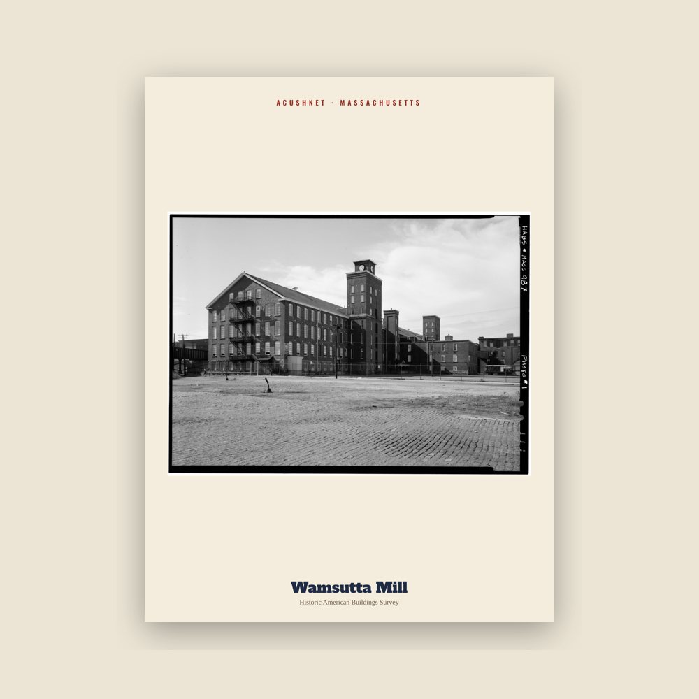 Acushnet Wamsutta Mill Archive Print