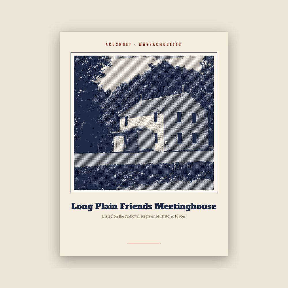 Acushnet Long Plain Friends Meetinghouse Landmark Print