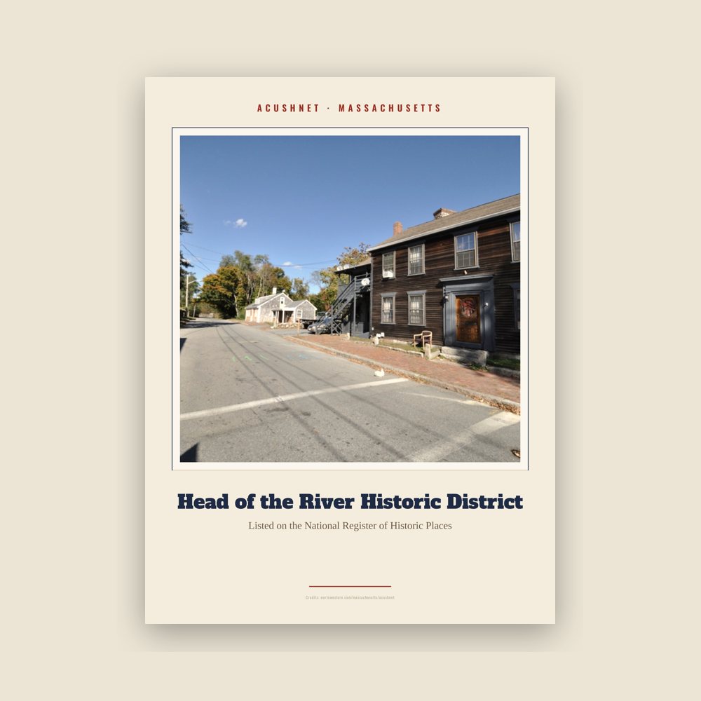 Acushnet Head of the River Historic District Landmark Print