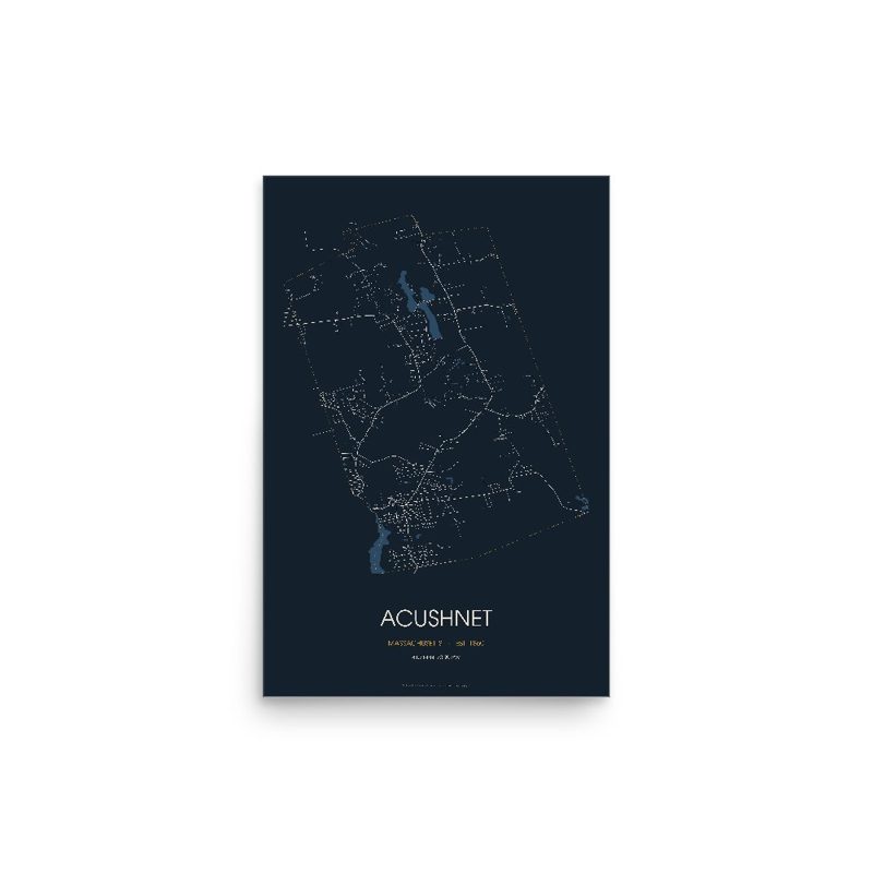 Acushnet Street Map Poster · Midnight