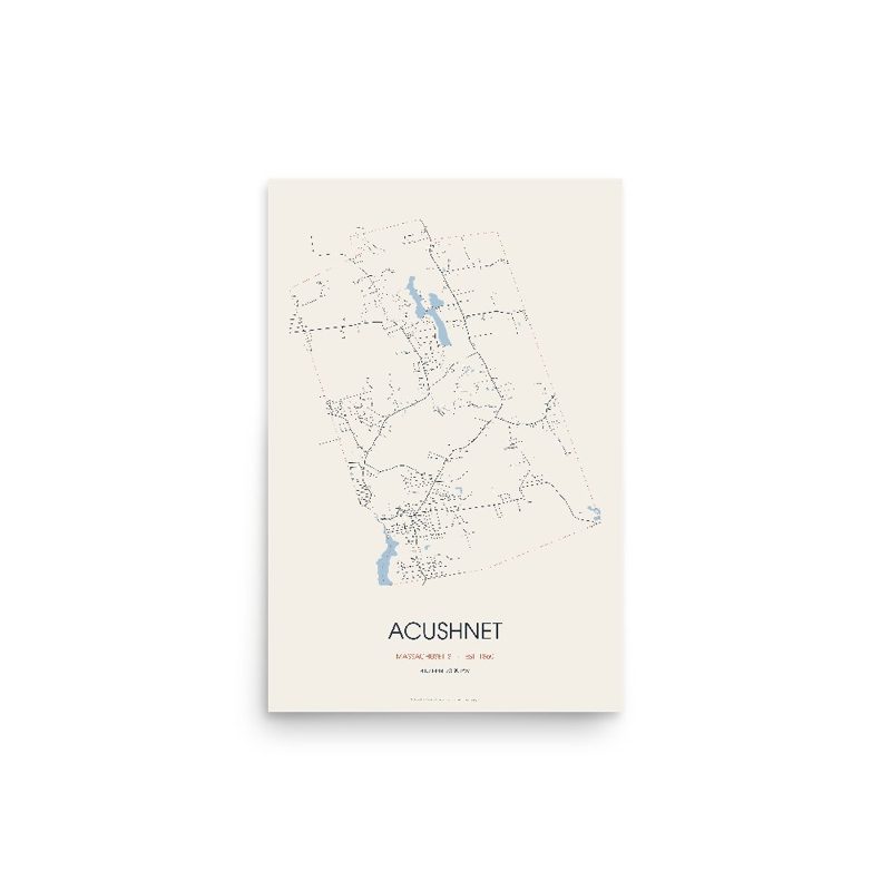 Acushnet Street Map Poster · Linen