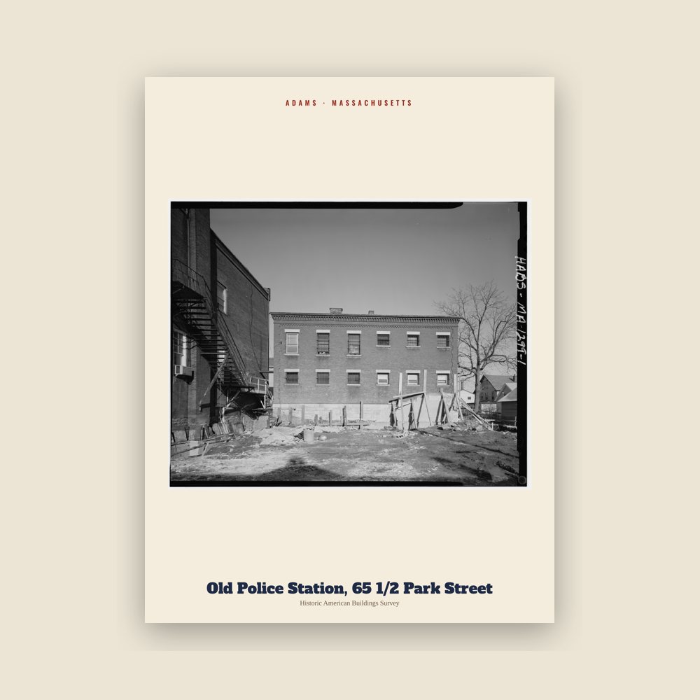 Adams Old Police Station, 65 1/2 Park Street Archive Print
