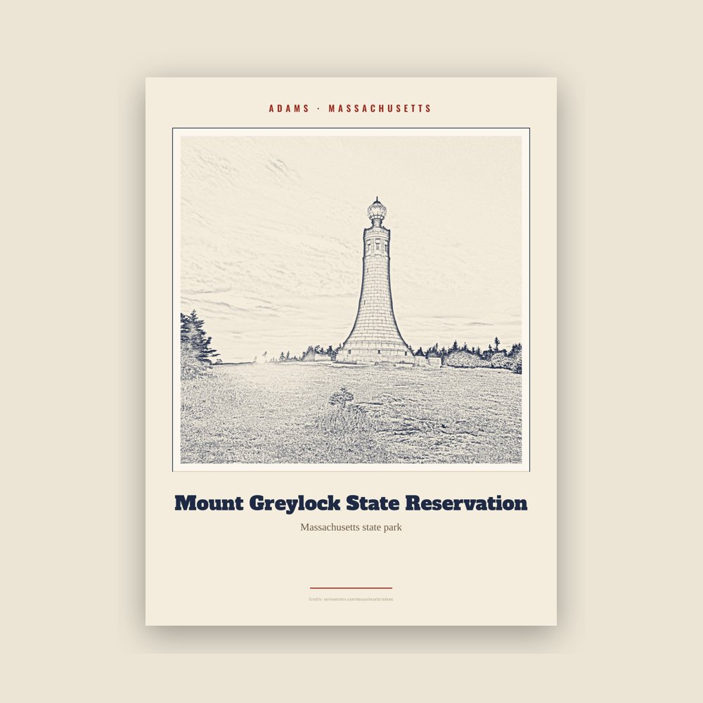 Adams Mount Greylock State Reservation Landmark Print