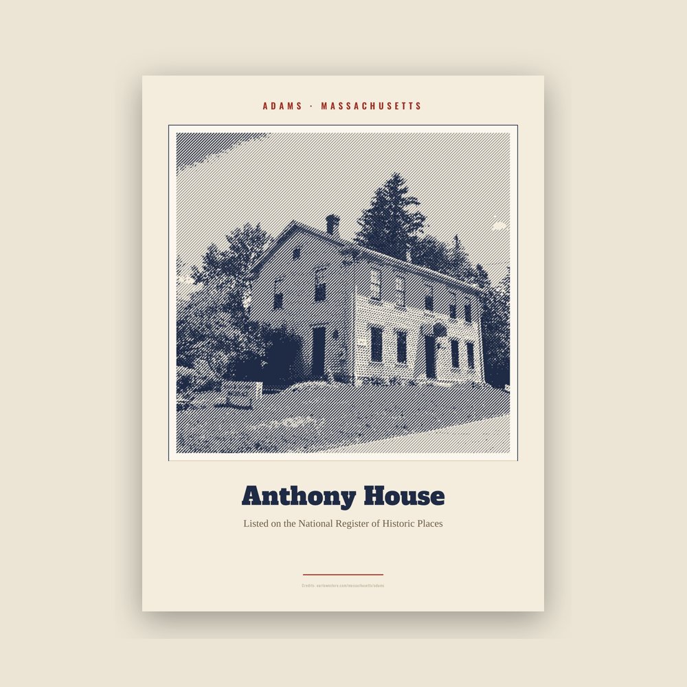 Adams Anthony House Landmark Print