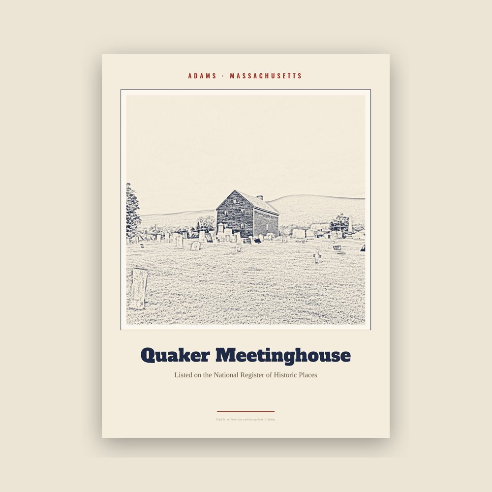 Adams Quaker Meetinghouse Landmark Print
