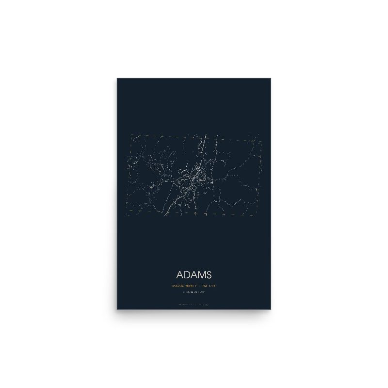 Adams Street Map Poster · Midnight